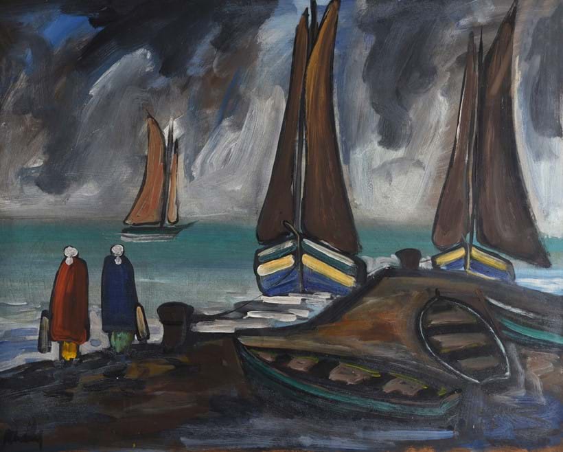 Inline Image - Lot 7: λ Markey Robinson (Irish 1917-1999), 'Coming Home', Oil on board | Est. £3,000-5,000 (+fees)