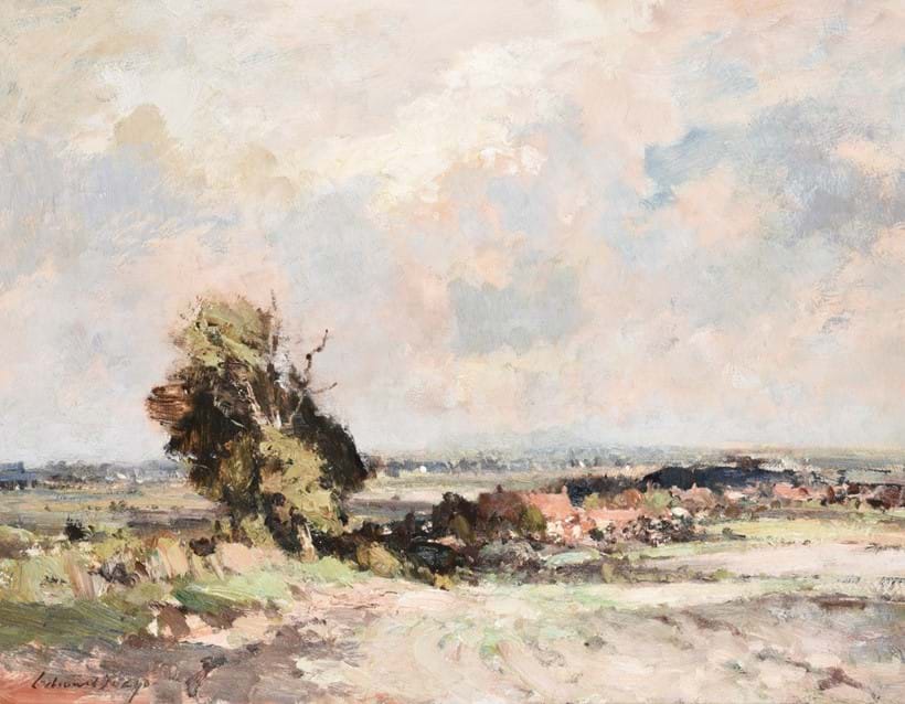 Inline Image - Lot 109: λ Edward Seago (British 1910-1974), 'Landscape near Martham, Norfolk', Oil on board | Est. £20,000-30,000 (+fees)