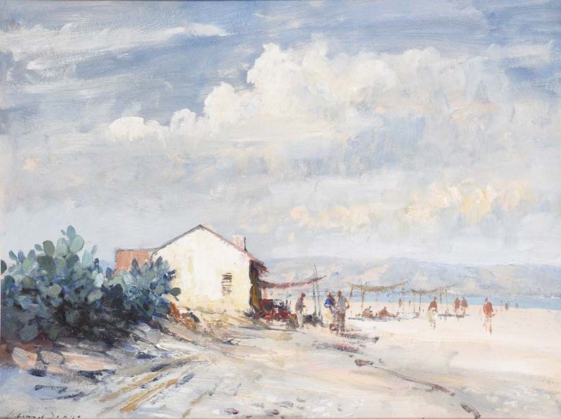 Inline Image - Lot 111: λ Edward Seago (British 1910-1974), 'The Beach at Torremolinos, Spain', Oil on board | Est. £15,000-20,000 (+fees)