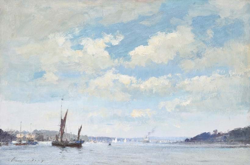 Inline Image - Lot 115: λ Edward Seago (British 1910-1974), 'The Orwell at Pin Mill', Oil on board | Est. £25,000-35,000 (+fees)