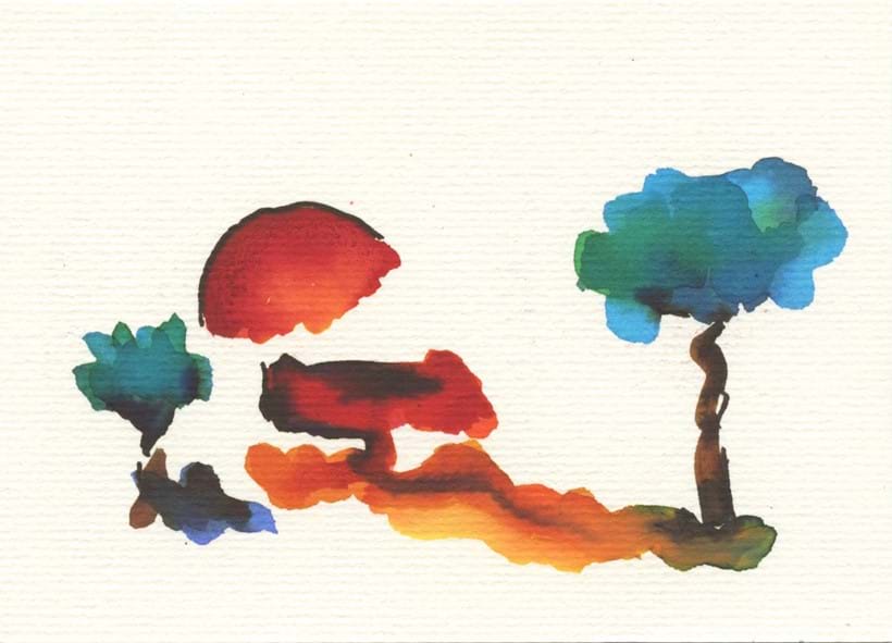 Inline Image - Lot 65: Nimmi Hutnik, 'New Horizons 1, 2020', Inks on Paper | Bidding starts at £50
