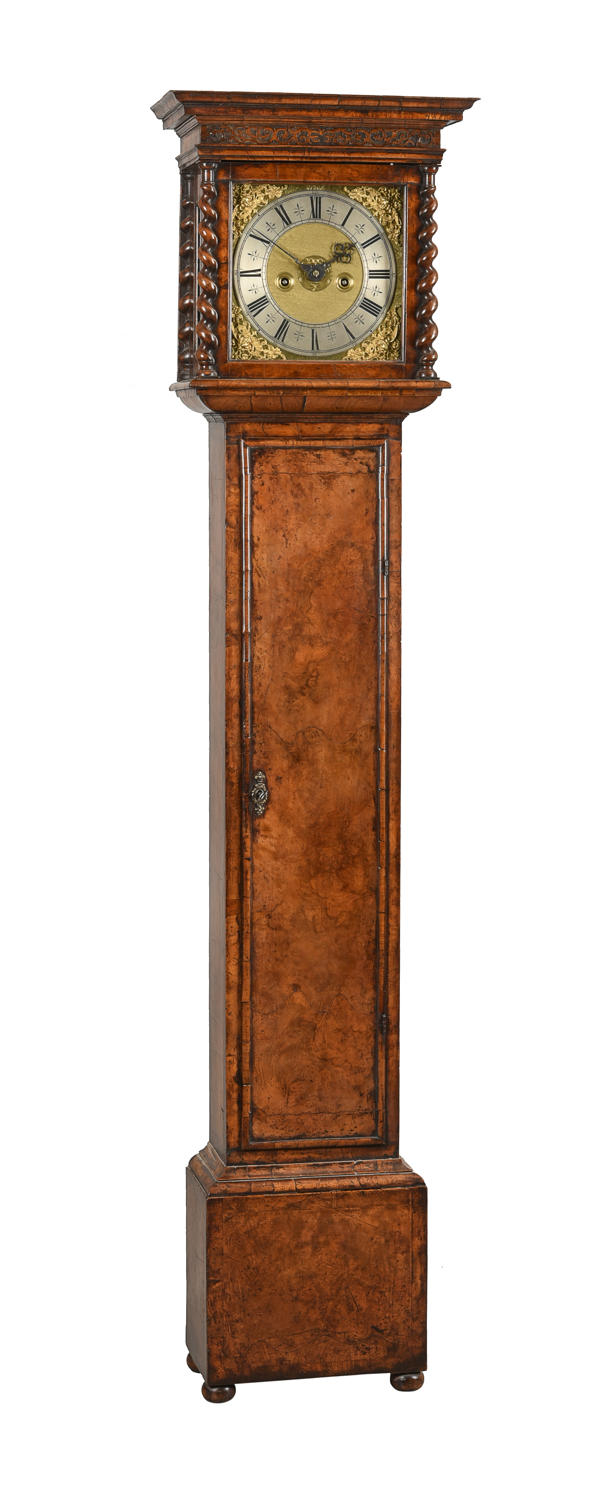 Inline Image - Lot 183: A fine and Rare William and Mary small figured walnut eight-day longcase clock, Christopher Gould, London, circa 1690 | Est. £30,000-40,000 (+fees)