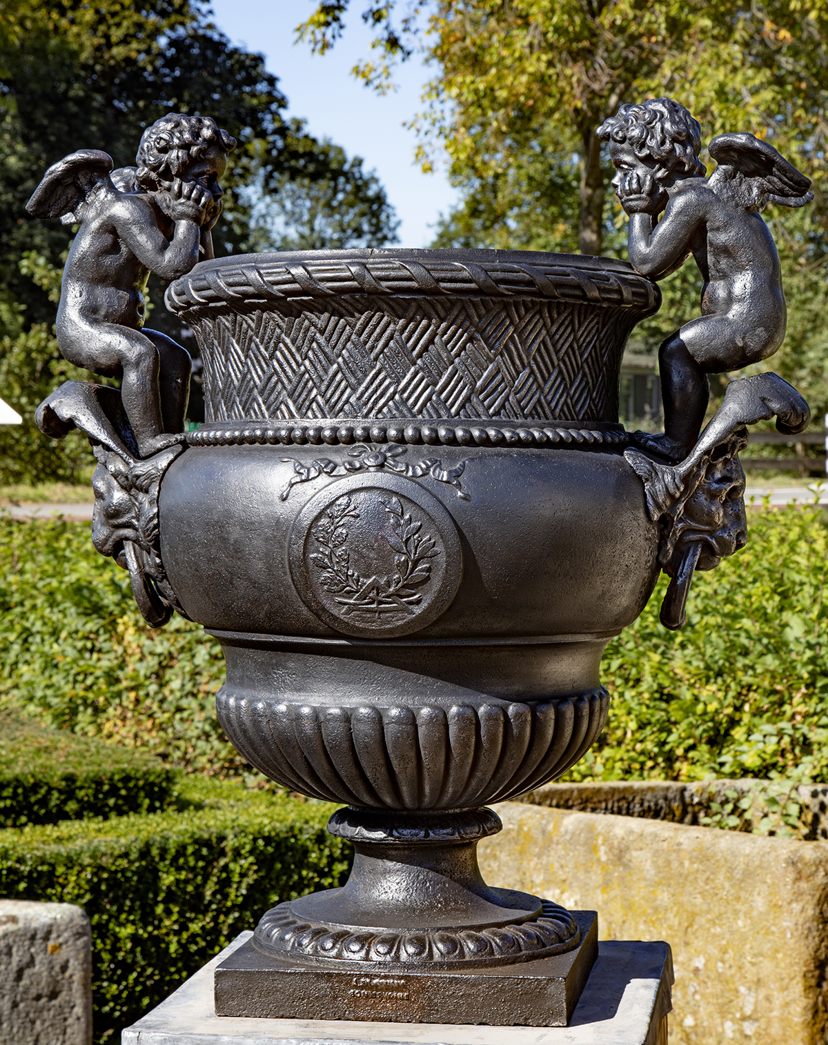 Inline Image - Lot 54: After Claude Ballin I (1615-1678), a French cast iron urn, cast by A. Durenne, late 19th century | Est. £6,000-9,000 (+fees)