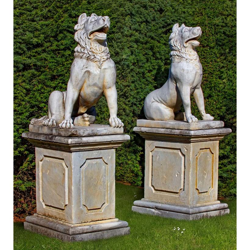 Inline Image - Lot 124: A pair of sculpted marble models of Molossian guard dogs, after a 2nd century AD Roman model, the 'Jennings Dog' or the 'Dog of Alcibiades' | Est. £12,000-15,000 (+fees)