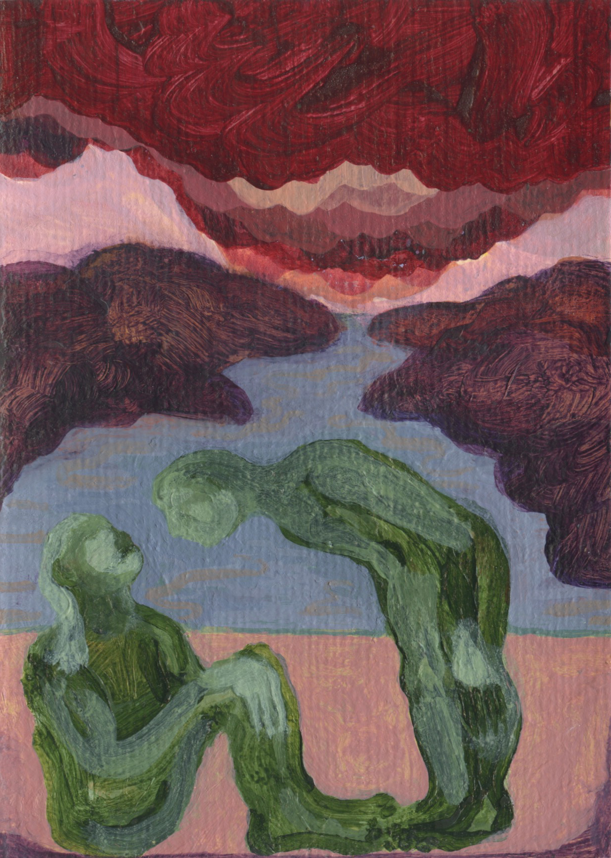 Inline Image - Lot 227: Antonia Showering, 'Tetris, 2021', Acrylic on Paper | Sold for £3,800