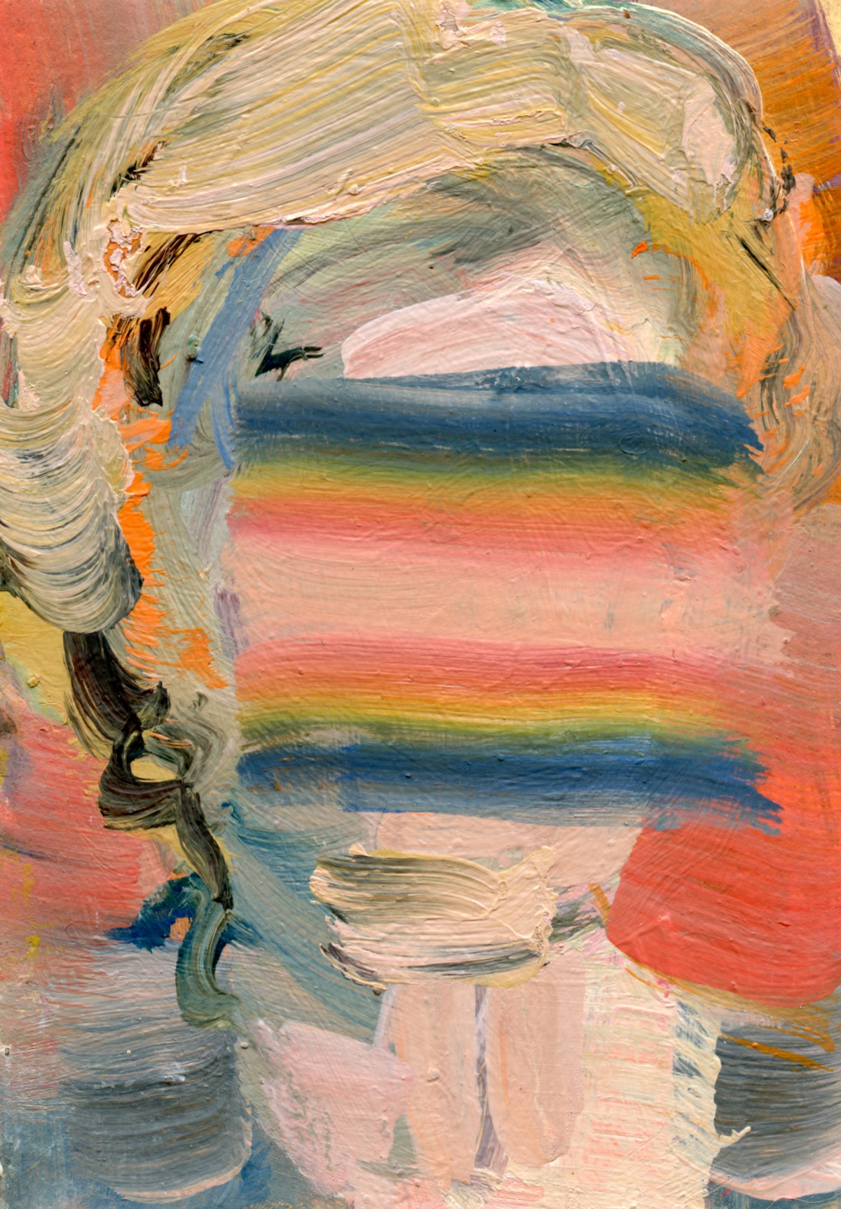 Inline Image - Lot 354: Diana Copperwhite, 'Edna, 2021', Oil on Card | Sold for £550