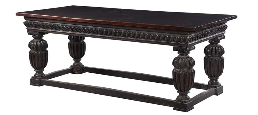Inline Image - Lot 26: An oak refectory table, incorporating late 16th century and later elements | Est. £3,000-5,000 (+fees)