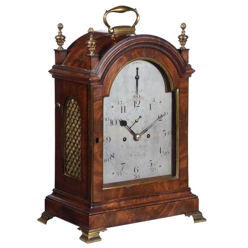 Inline Image - Lot 97: A mahogany bracket clock, Robert Morris, London | Est. £1,200-1,800 (+fees)