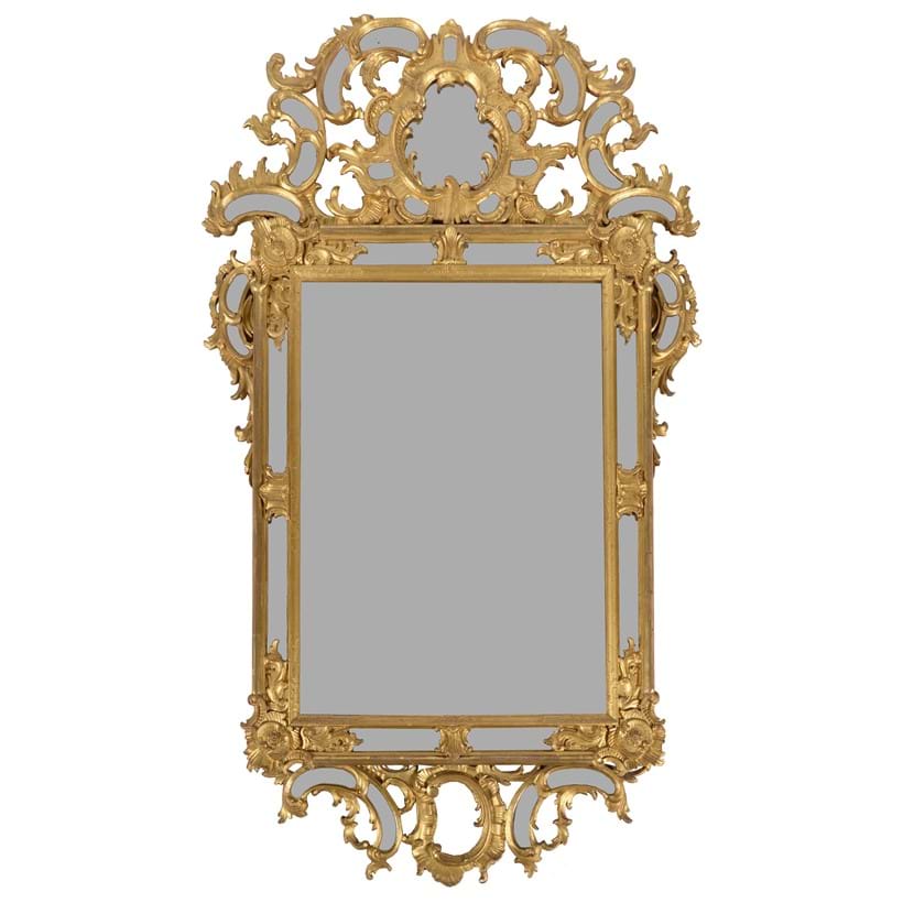 Inline Image - Lot 152: A Continental gilt wood wall mirror, late 18th/ early 19th century | Est. £1,500-2,000 (+fees)