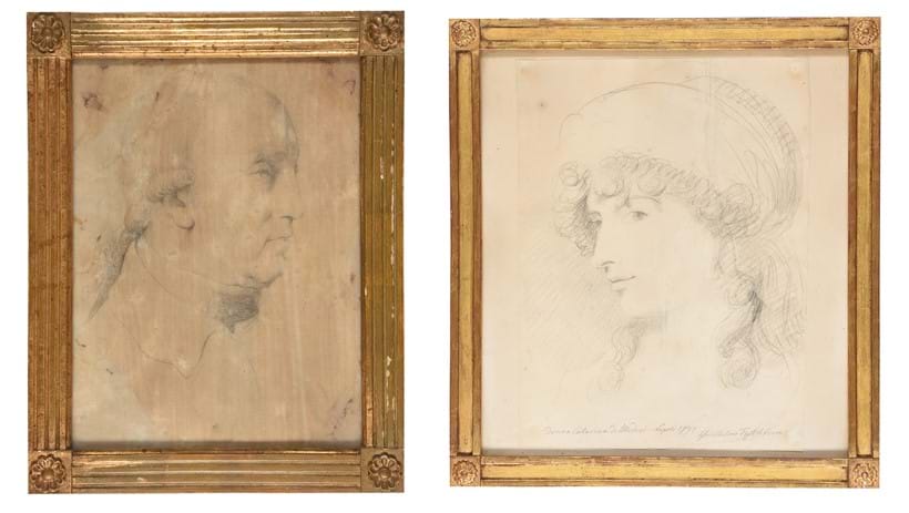 Inline Image - Lot 147: Attributed to Johann Heinrich Wilhelm Tischbein (1751-1829), 'Portrait of Ernst Friedrich Herbert Graf zu Münster (1766-1839)', Pencil, Est. £400-600 (+fees); Lot 148: Johann Heinrich Wilhelm Tischbein (German 1751-1829), 'Donna Catarina de Medici, Napoli 1797', Pencil, Est. £1,500-2,500 (+fees)