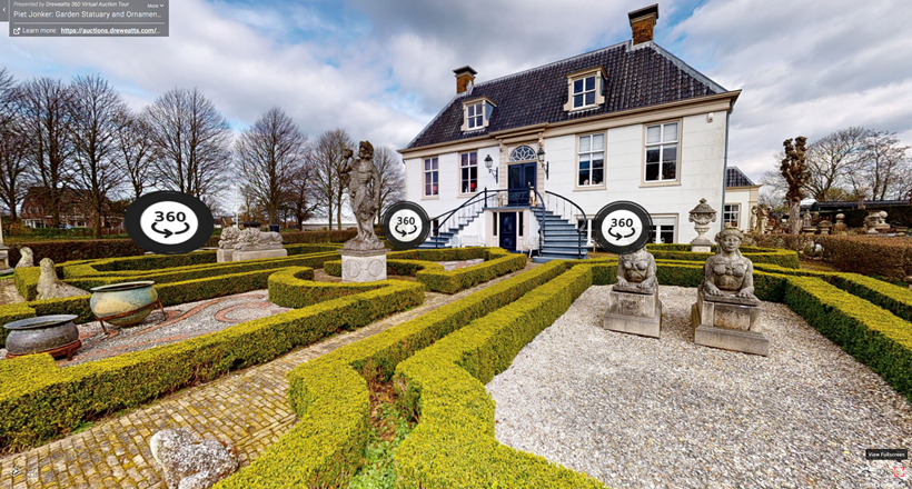 Inline Image - In the front garden and the car park you can navigate around by clicking the 360 buttons