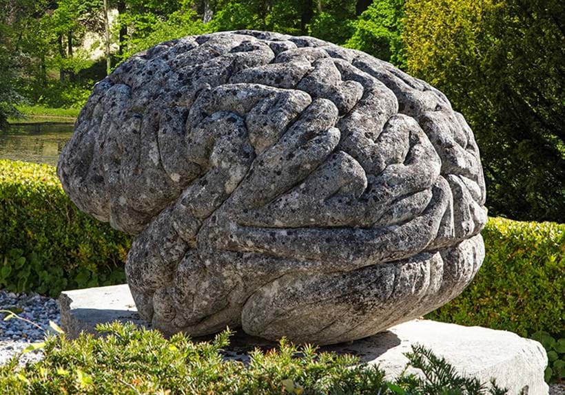 Inline Image - Lot 247: λ A unique Italian sculpted limestone model of a human brain, late 20th century, by Massimo Sarantonello | Est. £10,000-15,000 (+fees)