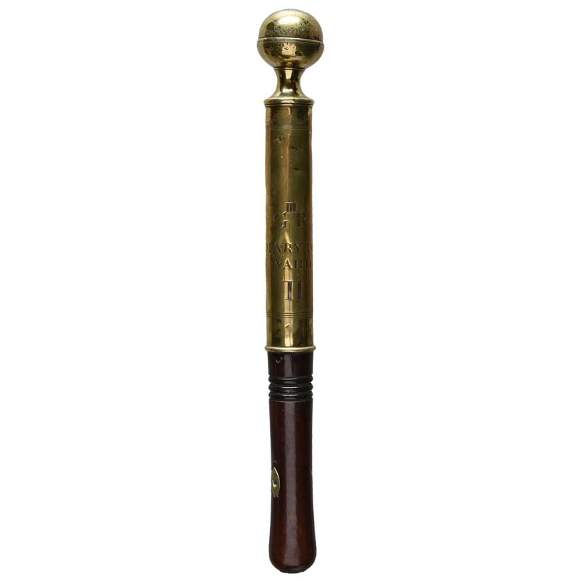 Inline Image - Lot 426: A George III wood and brass Bristol tipstaff | Est. £800-1,200 (+fees)