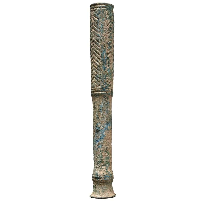 Inline Image - Lot 472: A Bronze Age Iranian Luristan royal baton mace-head cudgel, 2000 B.C. - 1500 B.C. | Est. £700-800 (+fees)