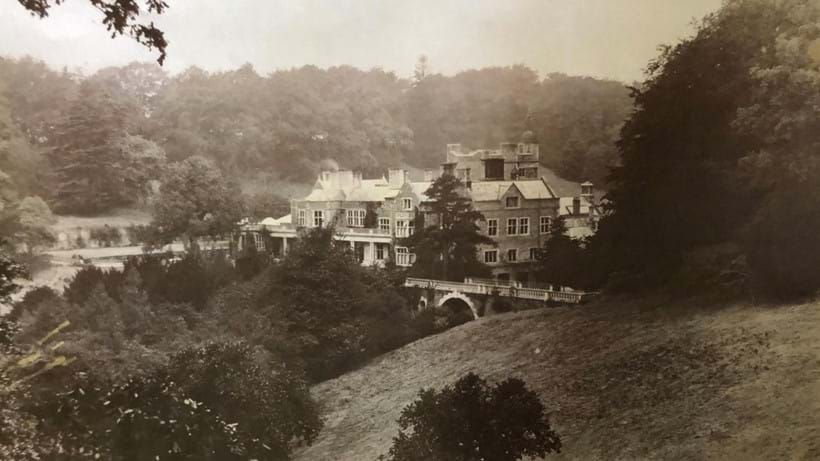 Inline Image - The garden front of Hollycombe House circa 1900 after J.C Hawkshaw's alterations