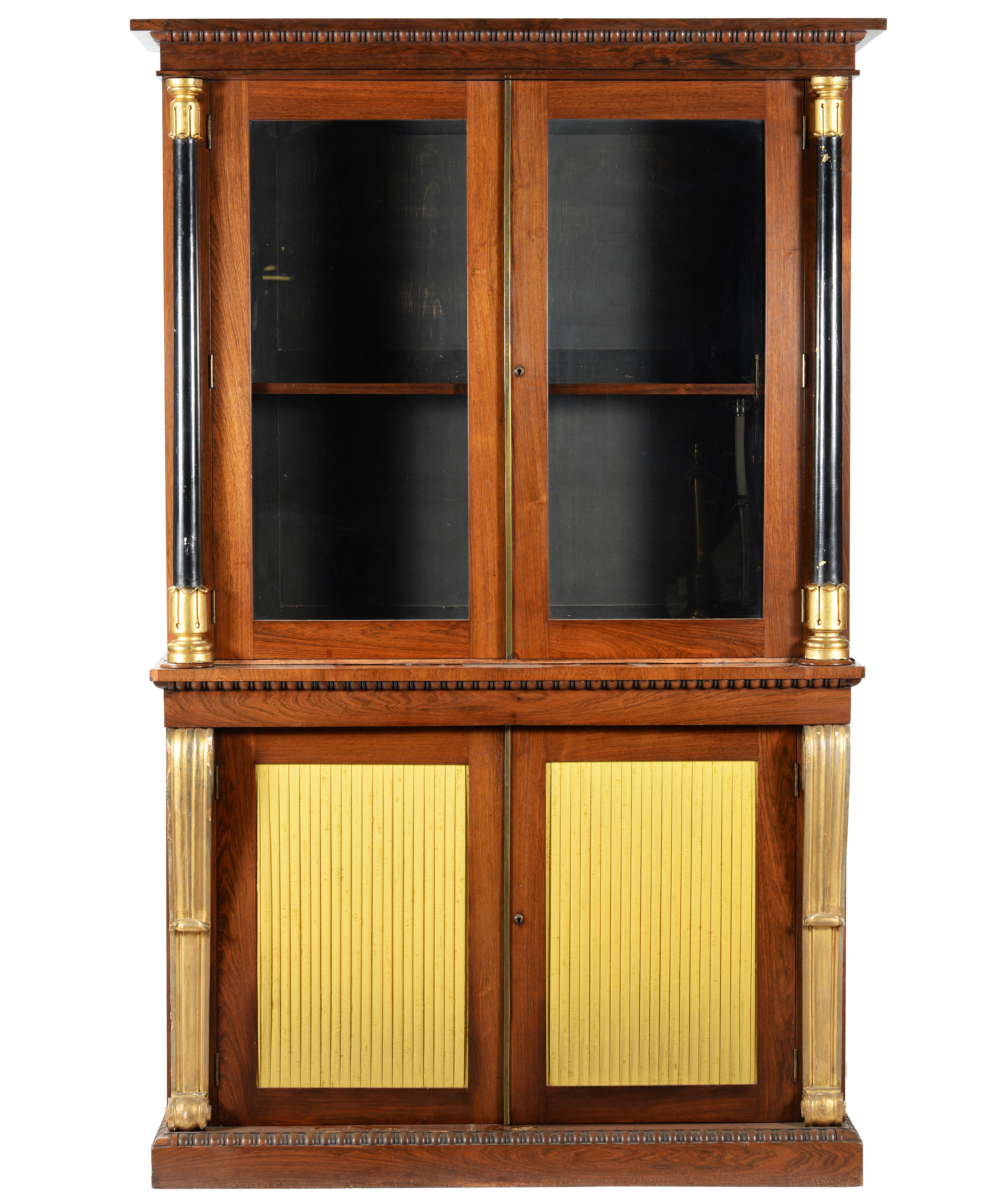 Inline Image - Lot 492: Y A George IV rosewood, ebonised, and parcel gilt library bookcase, circa 1830 | Est. £400-600 (+fees)