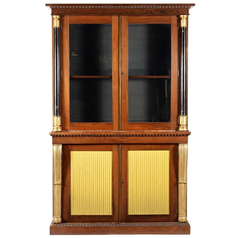 Inline Image - Lot 492: Y A George IV rosewood, ebonised, and parcel gilt library bookcase, circa 1830 | Est. £400-600 (+fees)