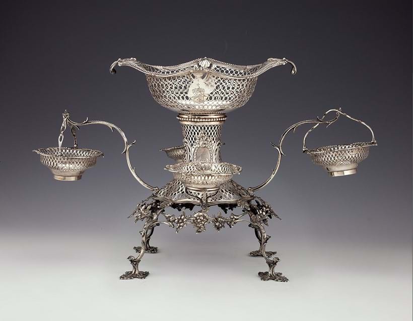 Inline Image - Lot 28: A George III silver shaped oval centrepiece or epergne by Emick Romer, London 1772 | Est. £2,000-3,000 (+fees)