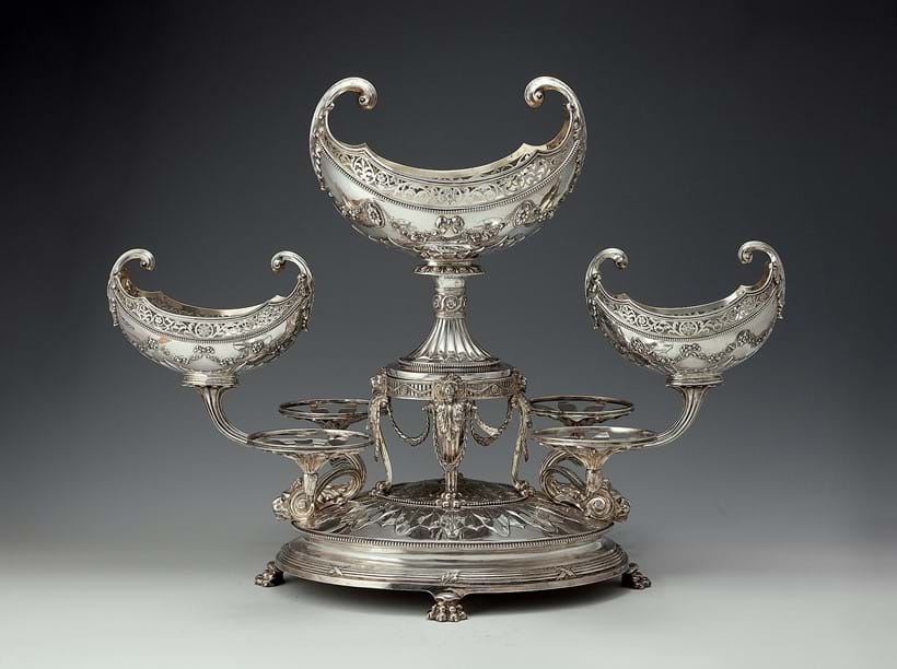 Inline Image - Lot 61: An Edwardian silver large table centrepiece or epergne by The Goldsmiths & Silversmiths Co. Ltd, London 1904 | Est. £6,000-8,000 (+fees)