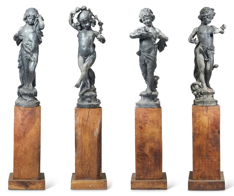 Inline Image - Lot 14: A set of four 'Bromsgrove Guild' lead garden putti, early 20th century, modelled by Walter Gilbert | Est. £30,000-50,000 (+fees)
