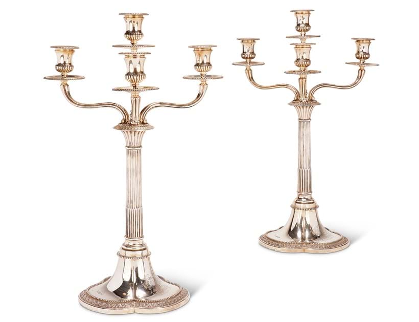 Inline Image - Lot 176: A pair of Victorian silver four light candelabra, John Hunt & Robert Roskell | Est. £5,000-7,000 (+fees)