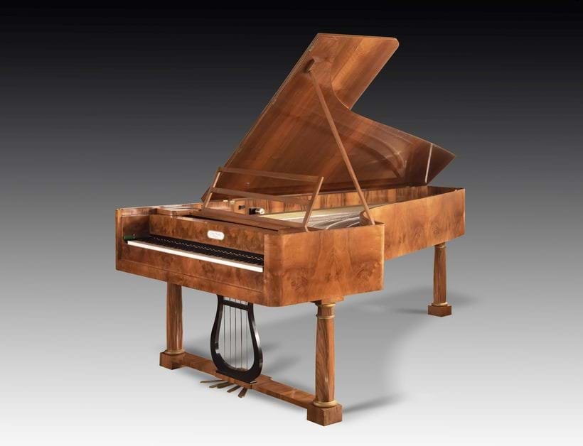 Inline Image - Lot 9: A 7'10'' 6½ Octave CC-G4 Viennese Fortepiano copy, David Winston, 1995, after the Joseph Brodmann 1823 model