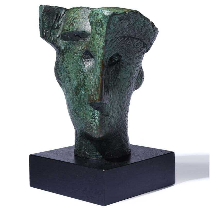Inline Image - Lot 92: λ Henry Moore (British 1898-1986), 'Head of Queen (Study)', Bronze with a green patina | Est. £50,000-80,000 (+ fees)