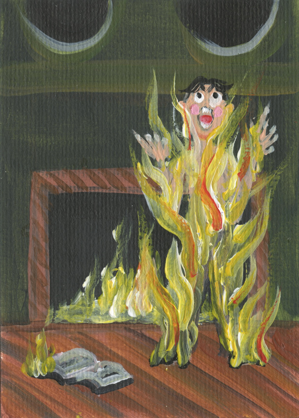 Inline Image - Lot 55: Oh de Laval, 'Hereditary I, 2021', Acrylic on Paper | Sold for £1,900