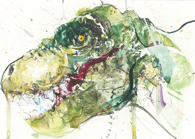 Inline Image - Lot 397: Dave White, 'Apex, 2021', Watercolour on Paper | Sold for £2,200