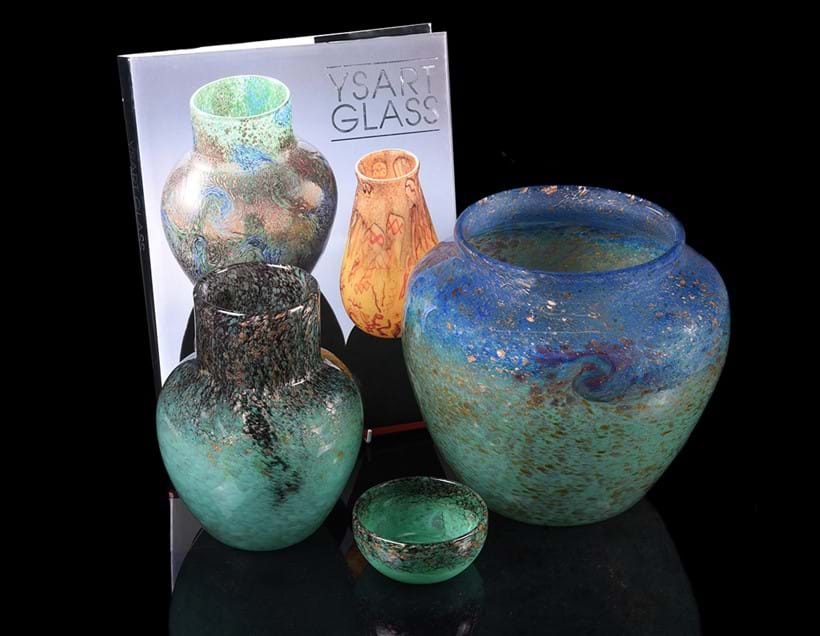 Inline Image - Three items of Monart glass, second quarter 20th century; together with a book, YSART GLASS, Blench, Turner, et al. (1990) | Est. £300-500 (+ fees)