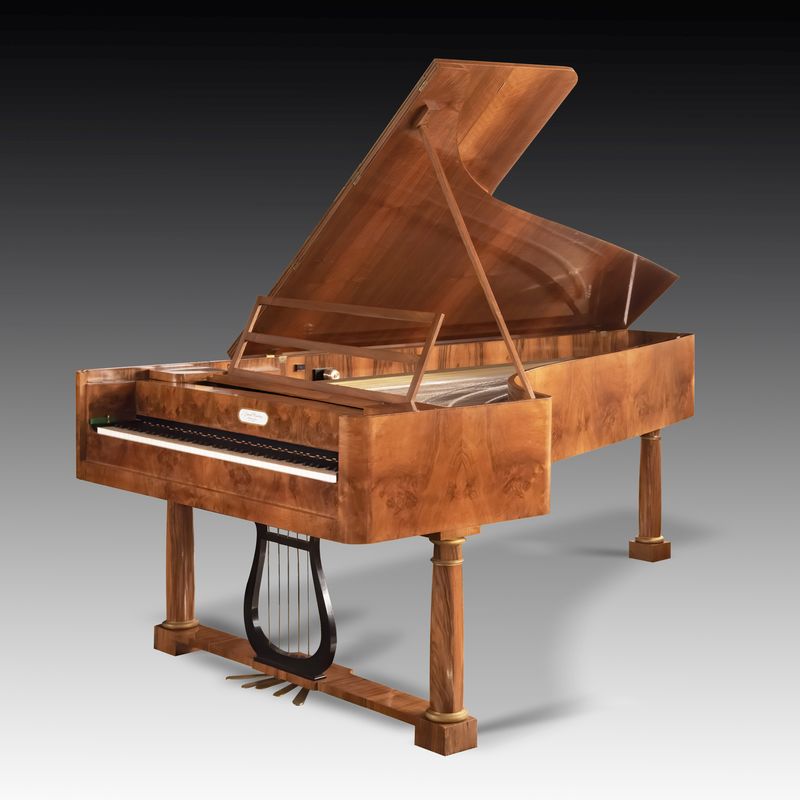 Lot 9: A 7'10'' 6½ Octave CC-G4 Viennese Fortepiano copy, David Winston, 1995, after the Joseph Brodmann 1823 model