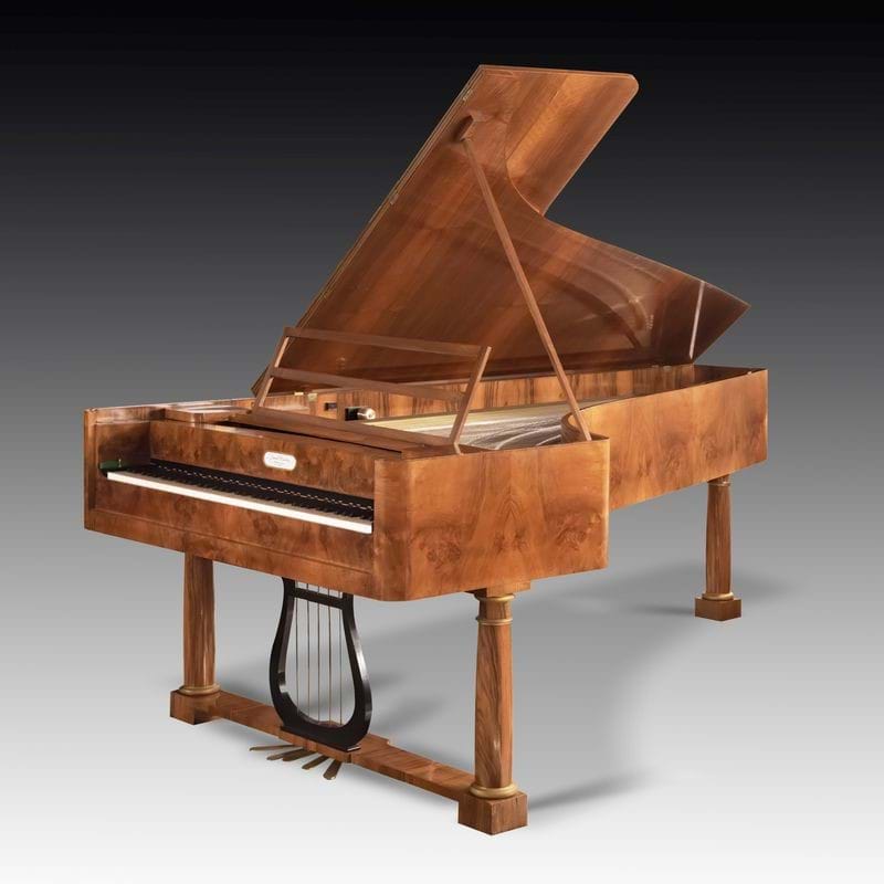 Lot 9: A 7'10'' 6½ Octave CC-G4 Viennese Fortepiano copy, David Winston, 1995, after the Joseph Brodmann 1823 model