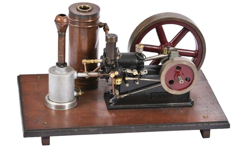 Inline Image - Lot 51: A well engineered model of Alyn Foundry half-size Gardner model 0 horizontal internal combustion stationary engine | Est. £800-1,200 (+ fees)