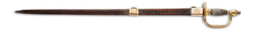 Inline Image - A George III Infantry Officer's 1796 pattern sword and scabbard,
early 19th century, inscribed 'Tatham to his Majesty' | Est. £400-600 (+ fees)