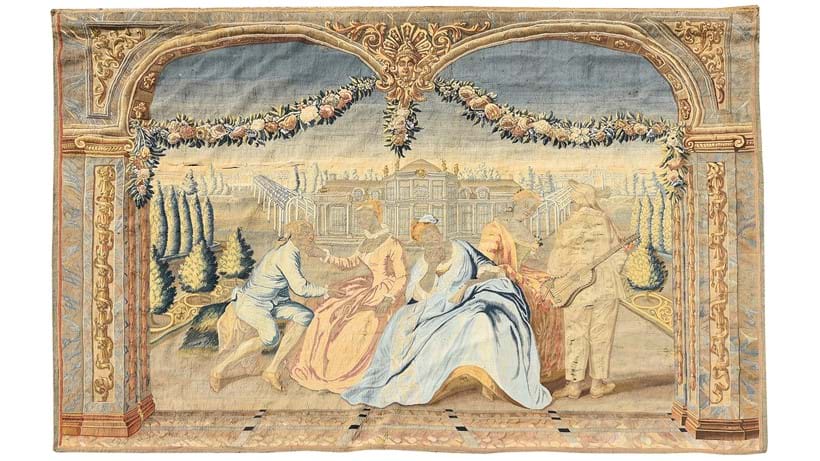 Inline Image - Lot 50: A French pastoral tapestry, mid 18th century | Est. £5,000-7,000 (+ fees)