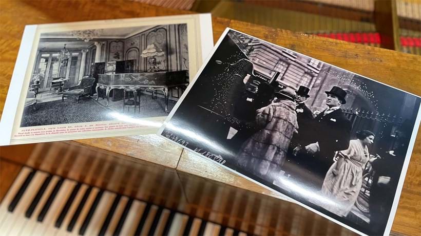 Inline Image - (Left) Photo Credit: B&W image of Auto-Pleyela, Salon d M. Sudreau | Revue Pleyel, April 1926; (Right) Photo Credit: B&W image of M. Sudreau in Top Hat: The National Library of France | Public Domain