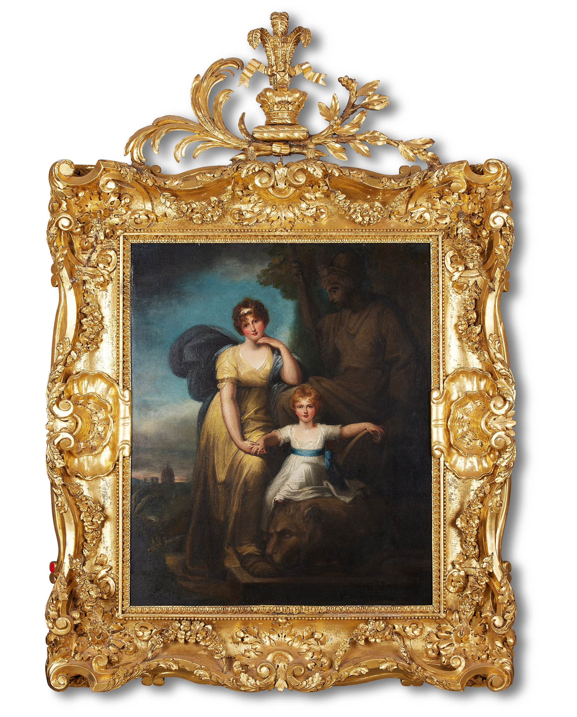 Inline Image - Maria Cosway (British 1759-1838), Portrait of Caroline, Princess of Wales and her daughter, Princess Charlotte | Sold for £60,000
