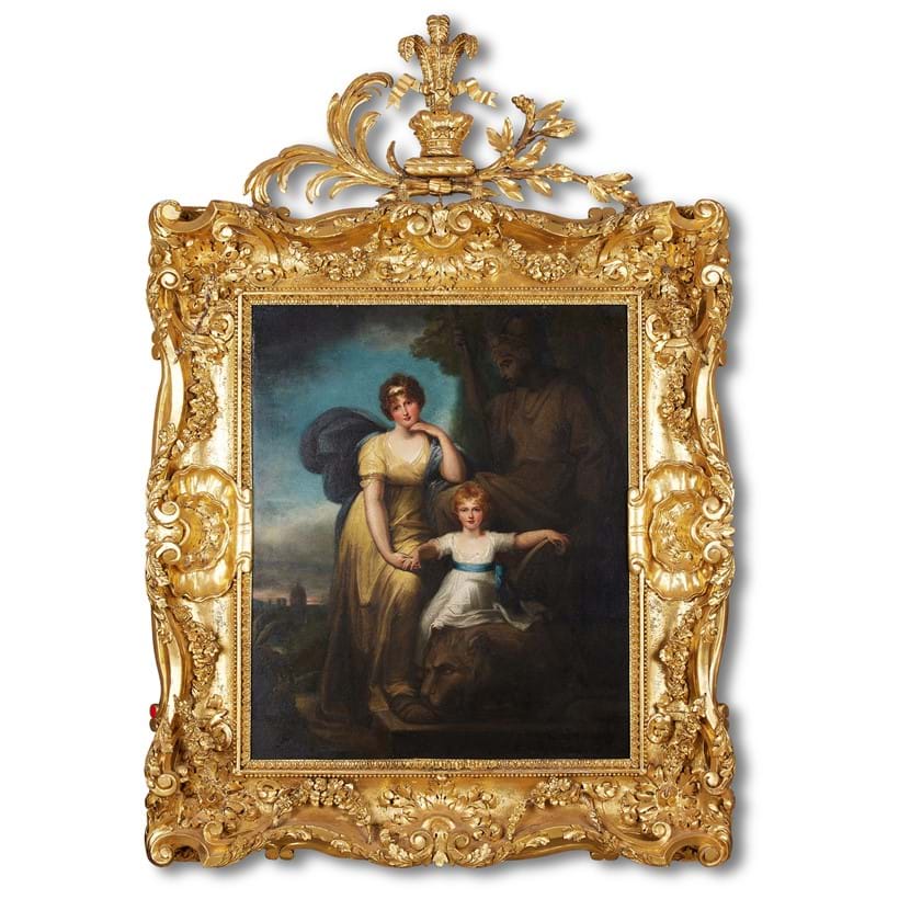 Inline Image - Lot 46: Maria Cosway (British 1759-1838)
, 'Portrait of Caroline, Princess of Wales and her daughter, Princess Charlotte
', Oil on canvas laid to panel | Est. £5,000-8,000 (+ fees)