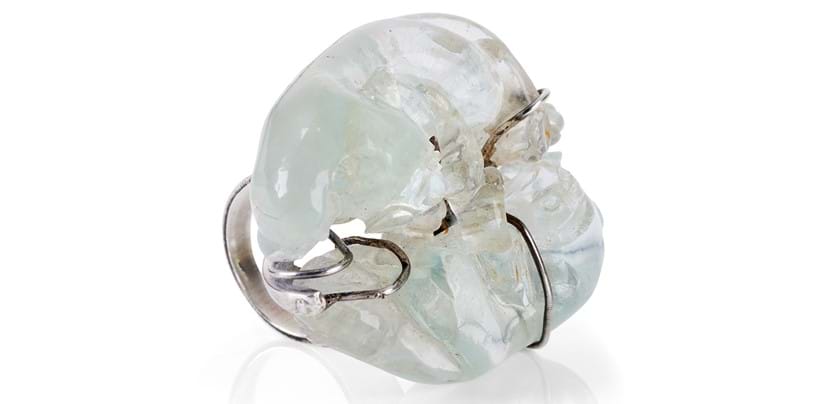 Inline Image - A carved fluorite dress ring | Est. £800-1,200 (+ fees)