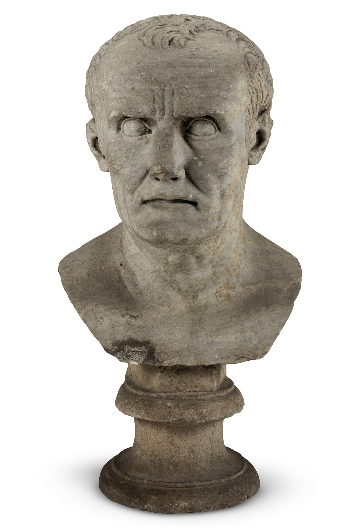 A Large Marble Bust Of Consul Gaius Marius