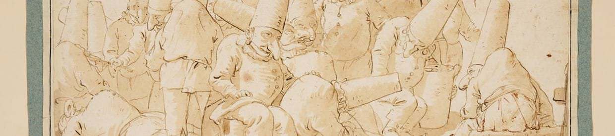 LOT 309: GIOVANNI BATTISTA TIEPOLO (ITALIAN 1696-1770), A LARGE GROUP OF PUNCHINELLI