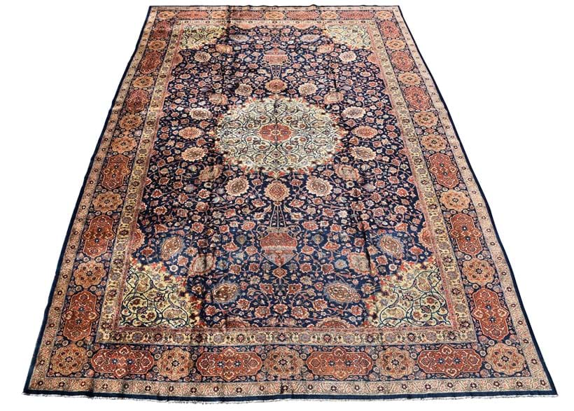 Inline Image - Lot 54: A tabriz carpet, of Safavid Ardebil design | Est. £3,000-5,000 (+ fees)