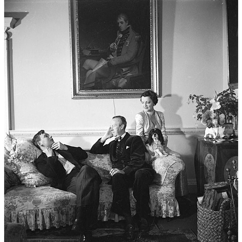 Inline Image - Georgia and Sir Sacheverell with Reresby in the Drawing Room at Weston Hall. © The Cecil Beaton Studio Archive