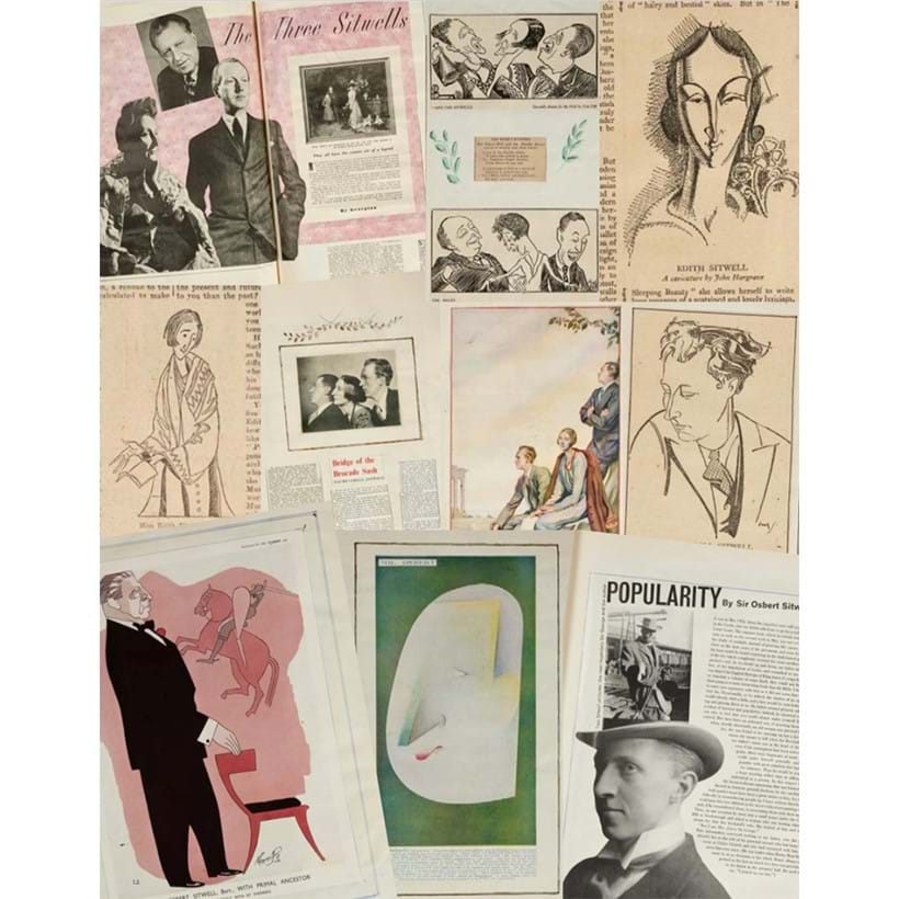 Inline Image - Press cuttings collected by the Sitwells