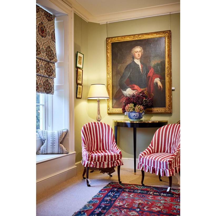 Inline Image - A room set at Dreweatts Donnington Priory salerooms from our collaboration with Nina Campbell