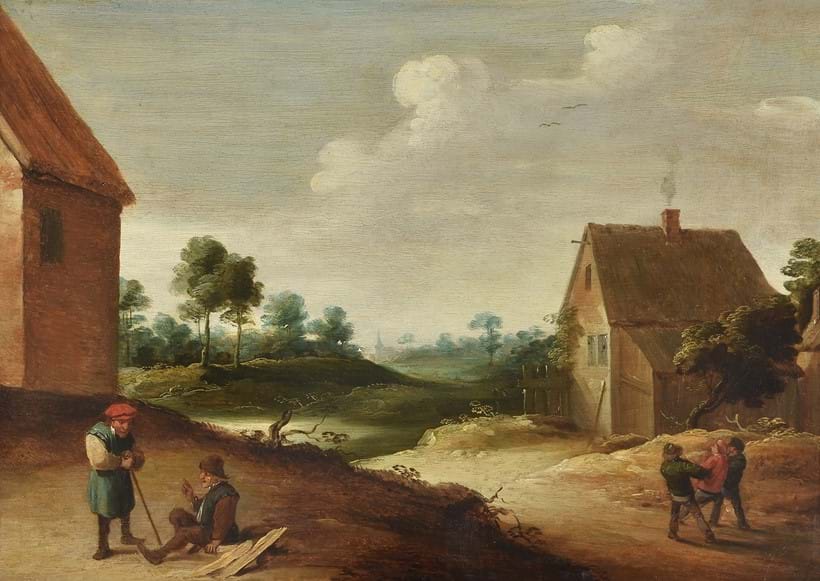 Inline Image - Lot 33: David Teniers the Younger (Flemish 1610-1690), 'Landscape with Figures', Oil on panel | Est. £10,000-15,000 (+ fees)