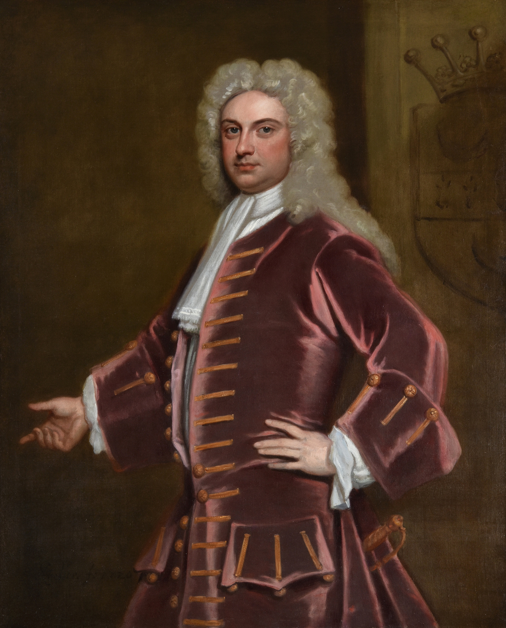 Inline Image - Lot 65: Sir Godfrey Kneller (British 1646-1723), 'William Coventry, 5th Earl of Coventry (1676-1751)', Oil on canvas laid to board | Est. £8,000-12,000 (+ fees)