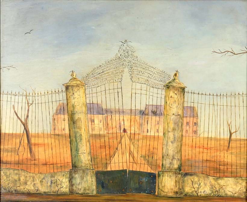 Inline Image - Lot 134: λ Fred Uhlman (British 1901-1985), 'Le Chateau de Grand Meaulnes', Oil on board | Est. £1,000-1,500 (+ fees)