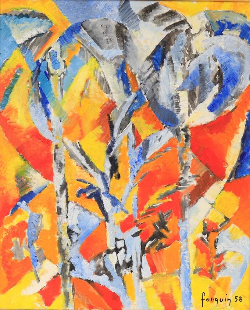 Inline Image - Lot 141: λ Jean-Claude Forquin (French 1936-1964), 'Les Palmiers d'Elche', Oil on canvas | Est. £300-500 (+ fees)