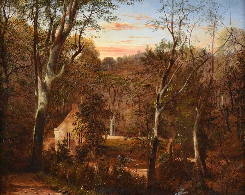 Inline Image - Lot 200 | Scottish School (19th century), The Old Chapel in the Glen, Aldbar Castle Forfarshire, Oil on canvas | Est. £300-500 + fees